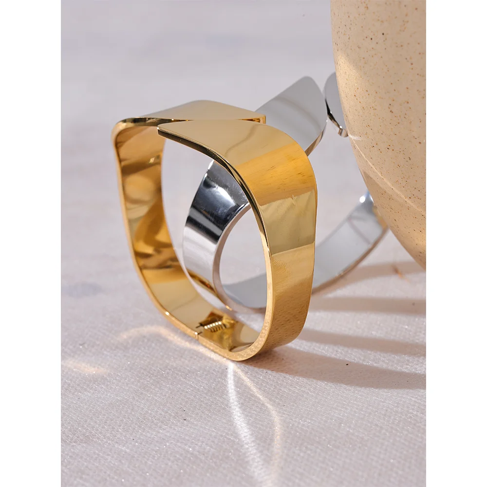 Geometry bangle bracelet lavixi shop jewelry 2024 2025 new fashion trends