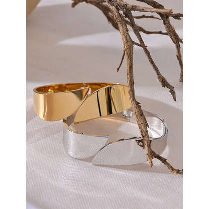 Geometry bangle bracelet lavixi shop jewelry 2024 2025 new fashion trends gold silver