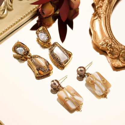 Discover Your Statement: Baroque Pearl & Gold Artisan Earrings – Two Dazzling Choices lavixi new collection Christmas new year 2024 2025 fashion trends 