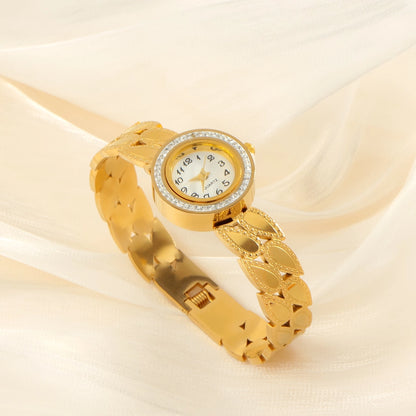 Golden Leaf Luxury Timepiece Watch