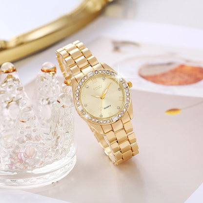 Aurora Crystal Gold Watch - Elegant Timepiece with Quartz Movement lavixi trend 2025 