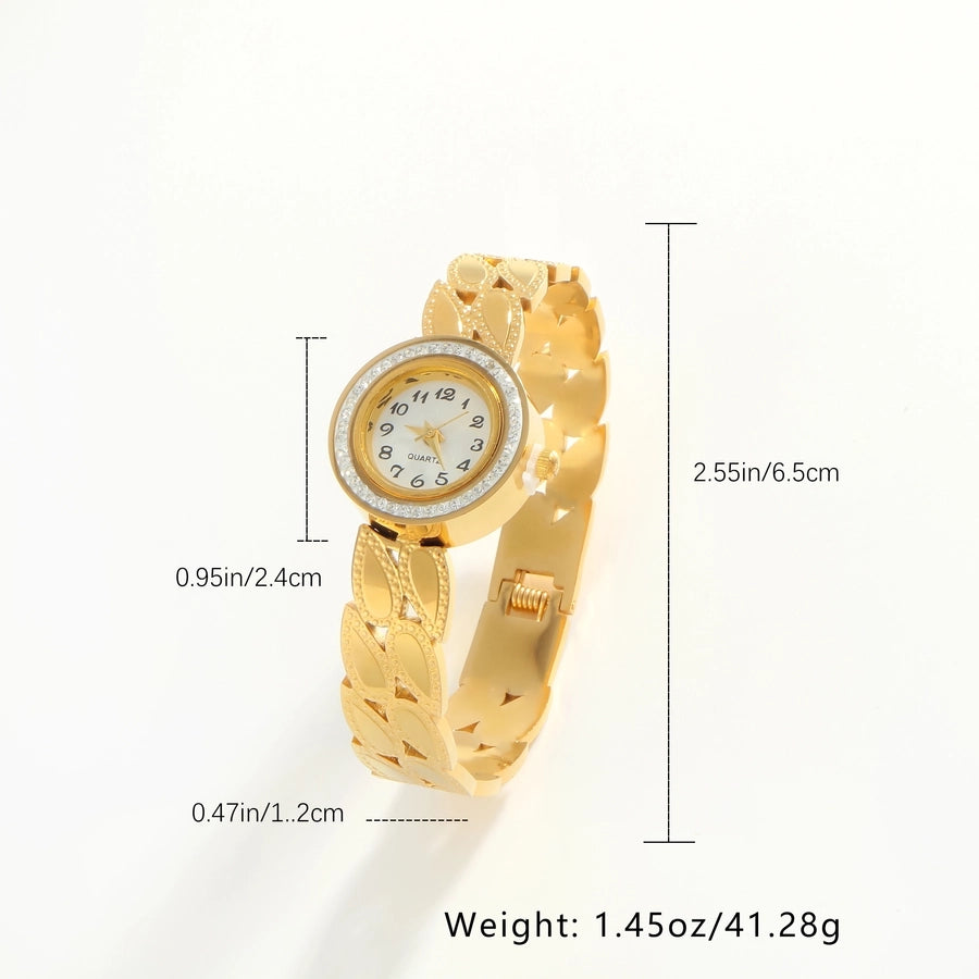 Golden Leaf Luxury Timepiece Watch