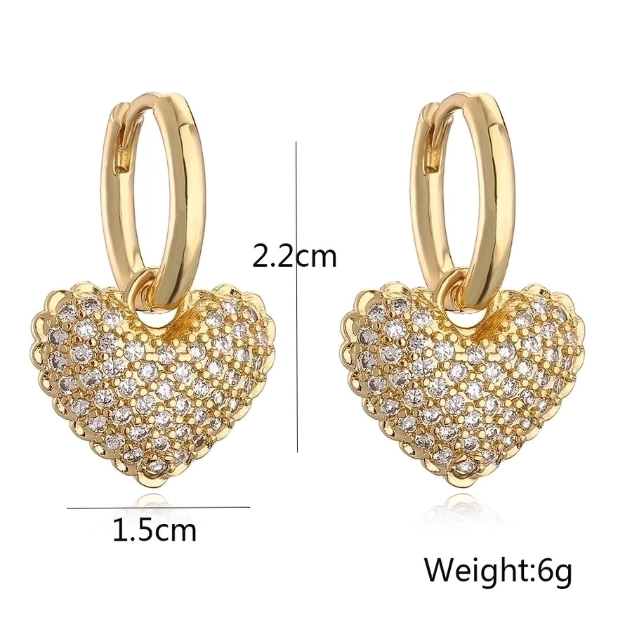 Golden Heart Charm Hoop Earrings – Sparkling Gold and Crystal Heart Design lavixi 50% off sale Christmas 2024 2025 gift new trends fashion