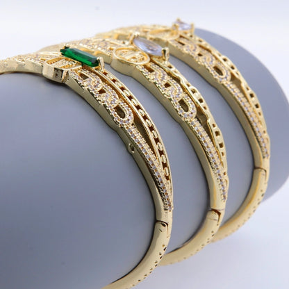 Divine Protection Bracelet - Emerald, Heart, or Oval Crystal Charm lavixi bangle new collection 2024 2025 trends